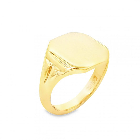 9ct Yellow Gold Octagonal Signet Ring