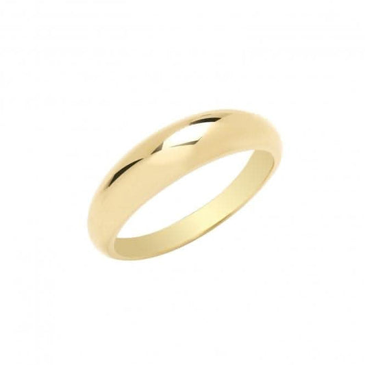 9ct Yellow Gold Plain Dome Ring RN1656