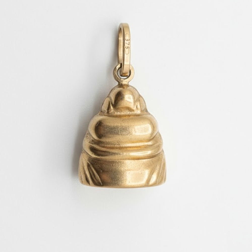 9ct 9 Carat Gold Laughing Buddha Budai Hotei Charm